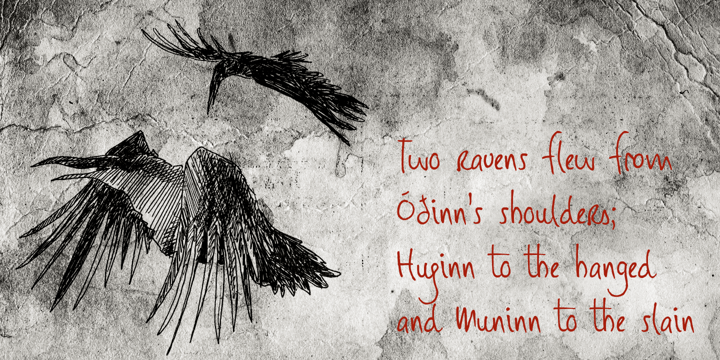 Huginn & Muninn Font Poster #1