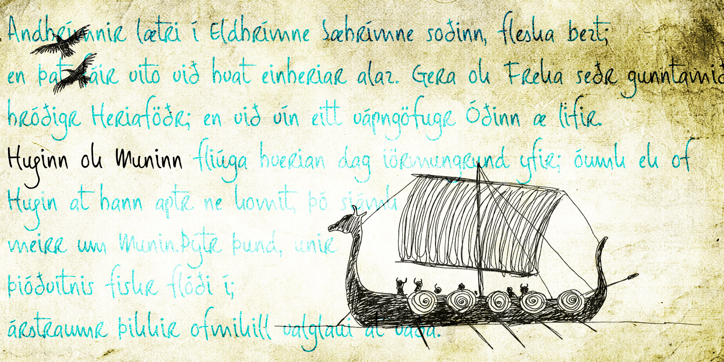 Huginn & Muninn Font Poster #1