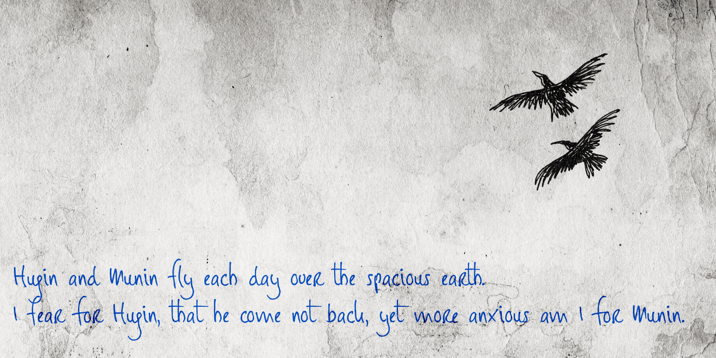 Huginn & Muninn Font Poster #1