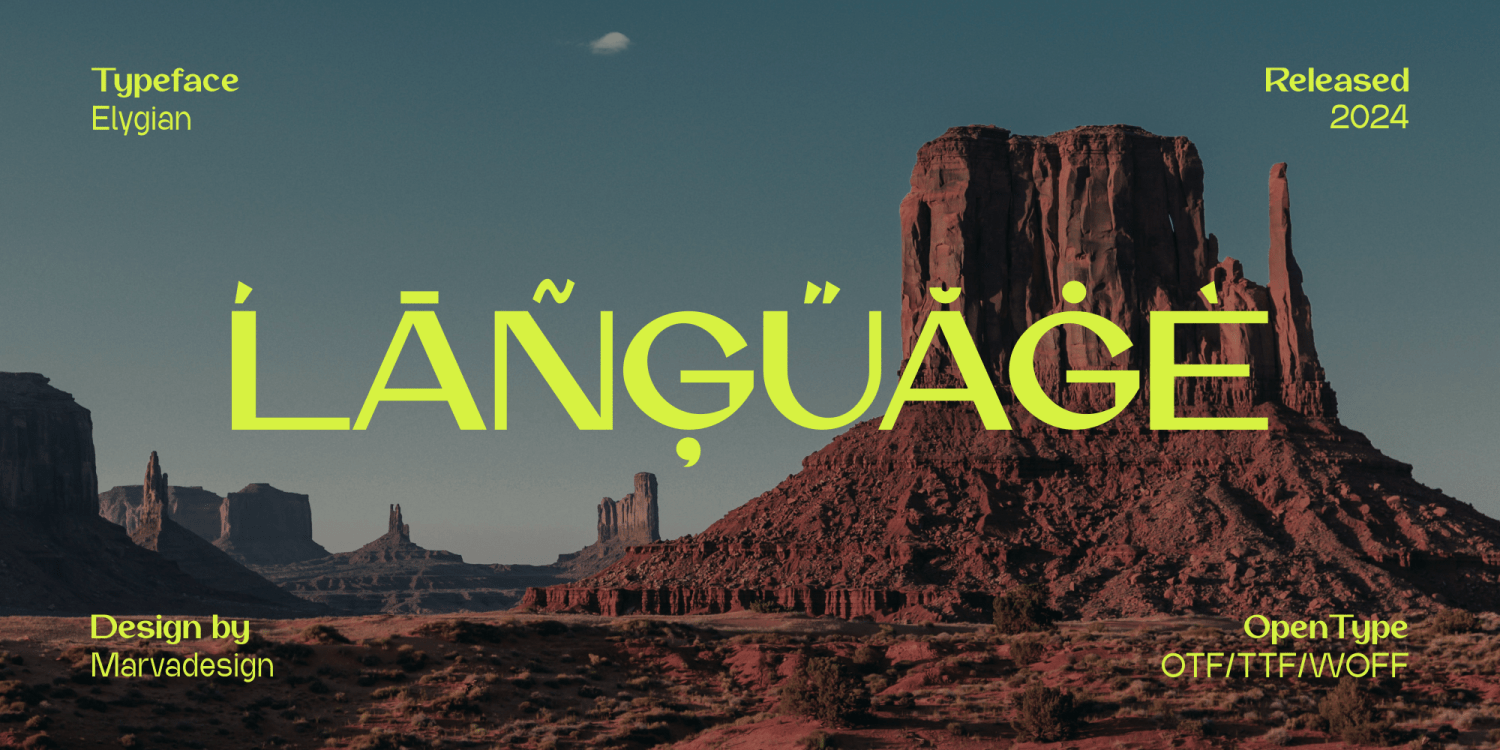 Elygian Font Poster #1