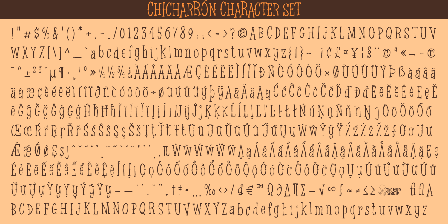 Chicharron Font Poster #1