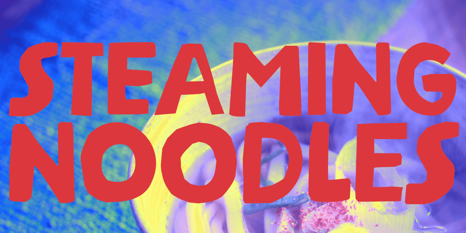 Steaming Noodles Poster