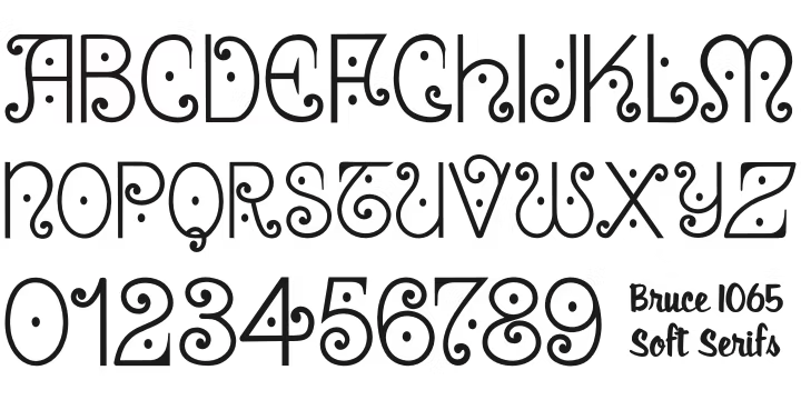 Bruce 1065 Font Family Poster