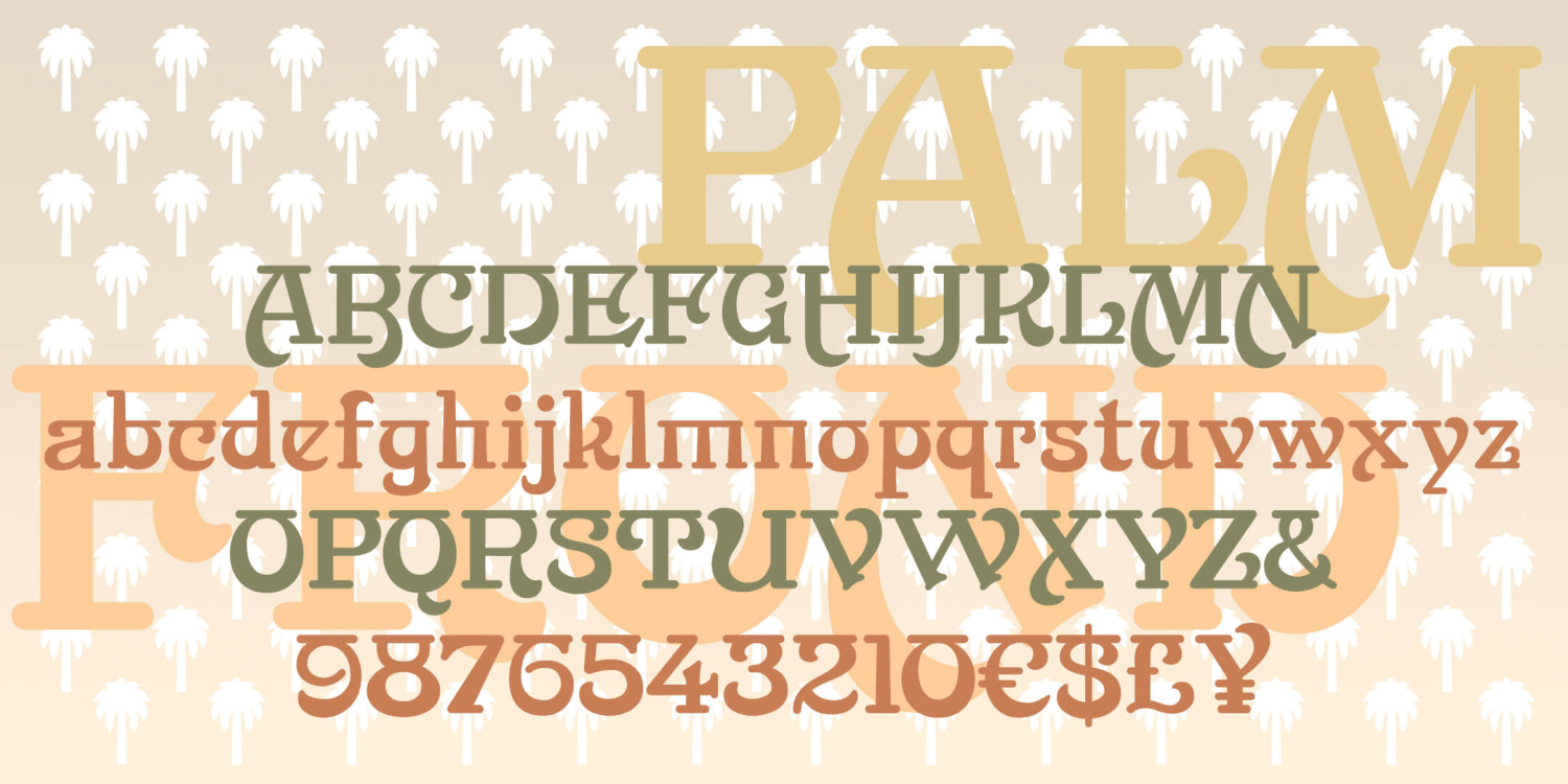 Palm Frond Font Family Poster