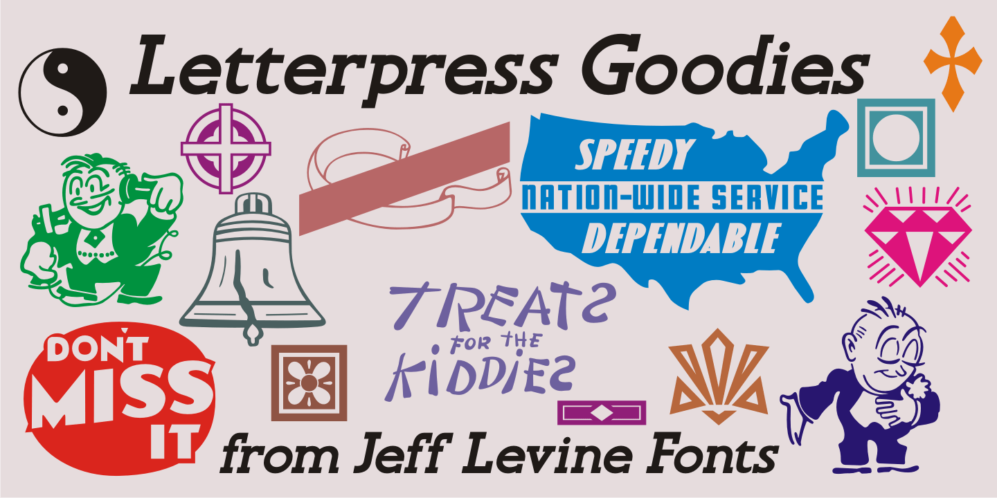 Letterpress Goodies Font Family Poster