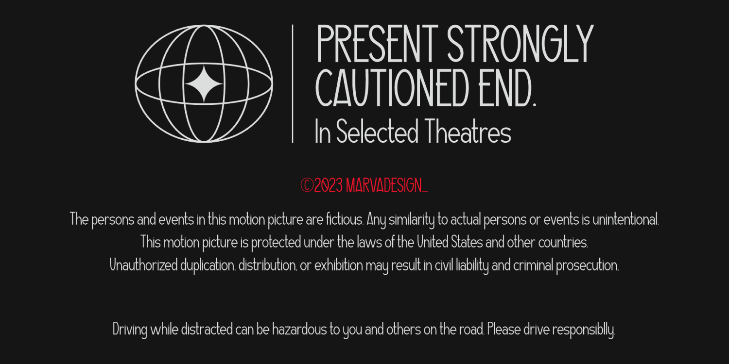 Trailer Credit Font Poster #1