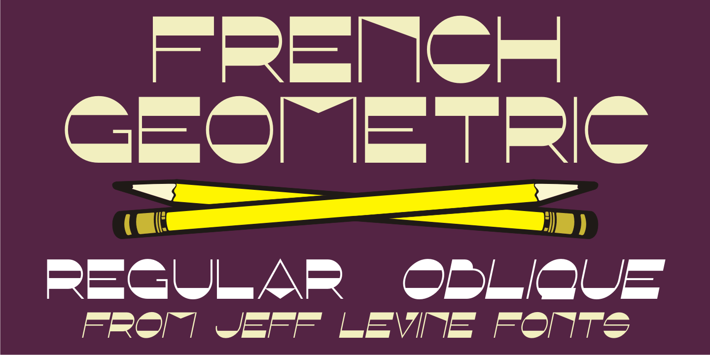 French Geometric Font Family Poster