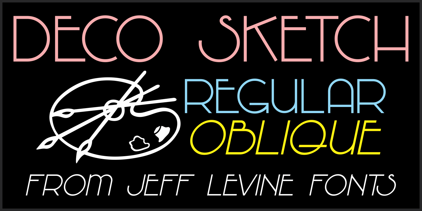 Deco Sketch Font Poster #1