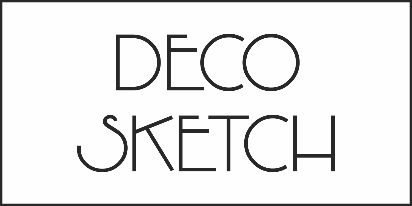 Deco Sketch Font Poster #2