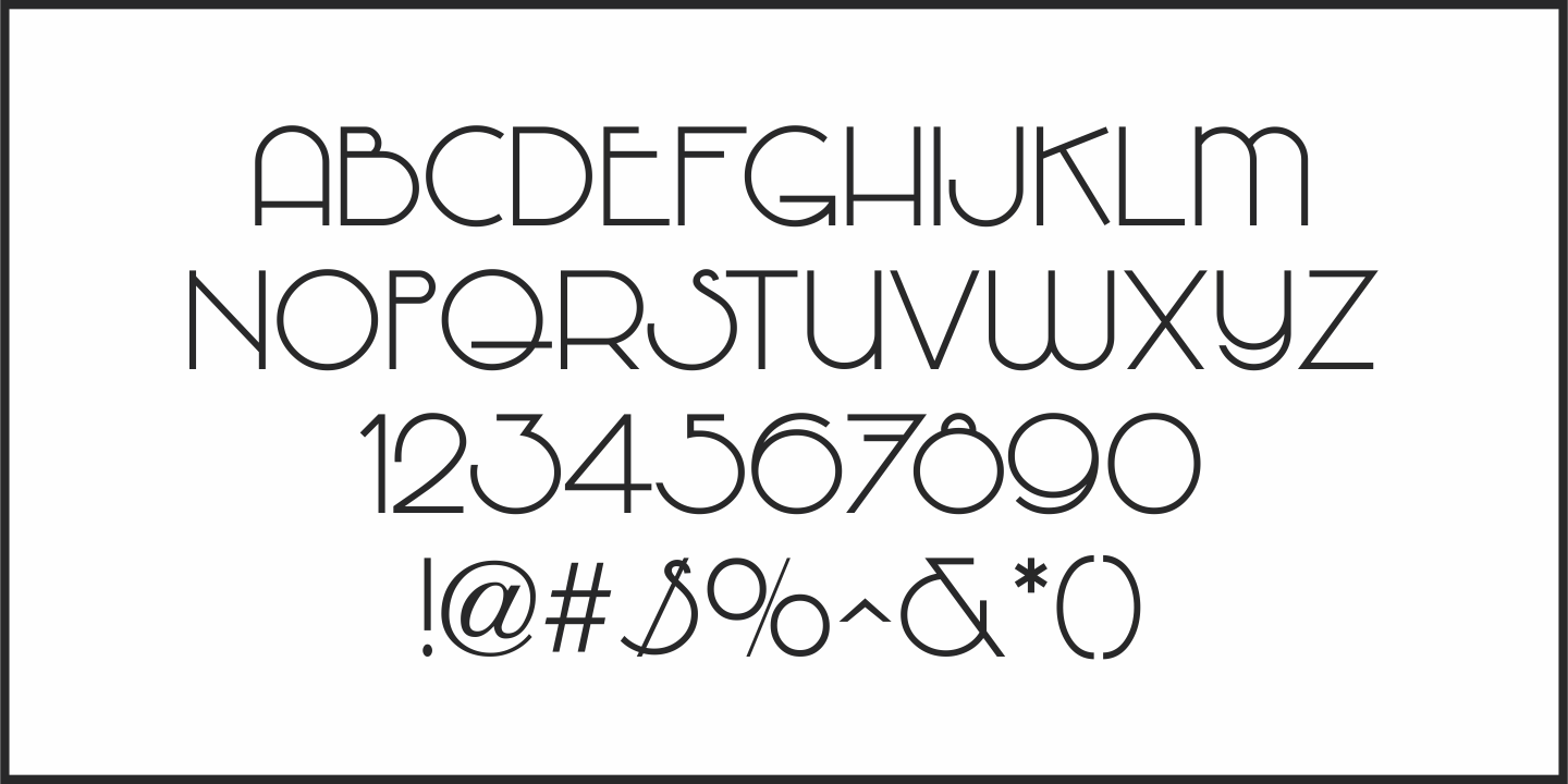 Deco Sketch Font Poster #3
