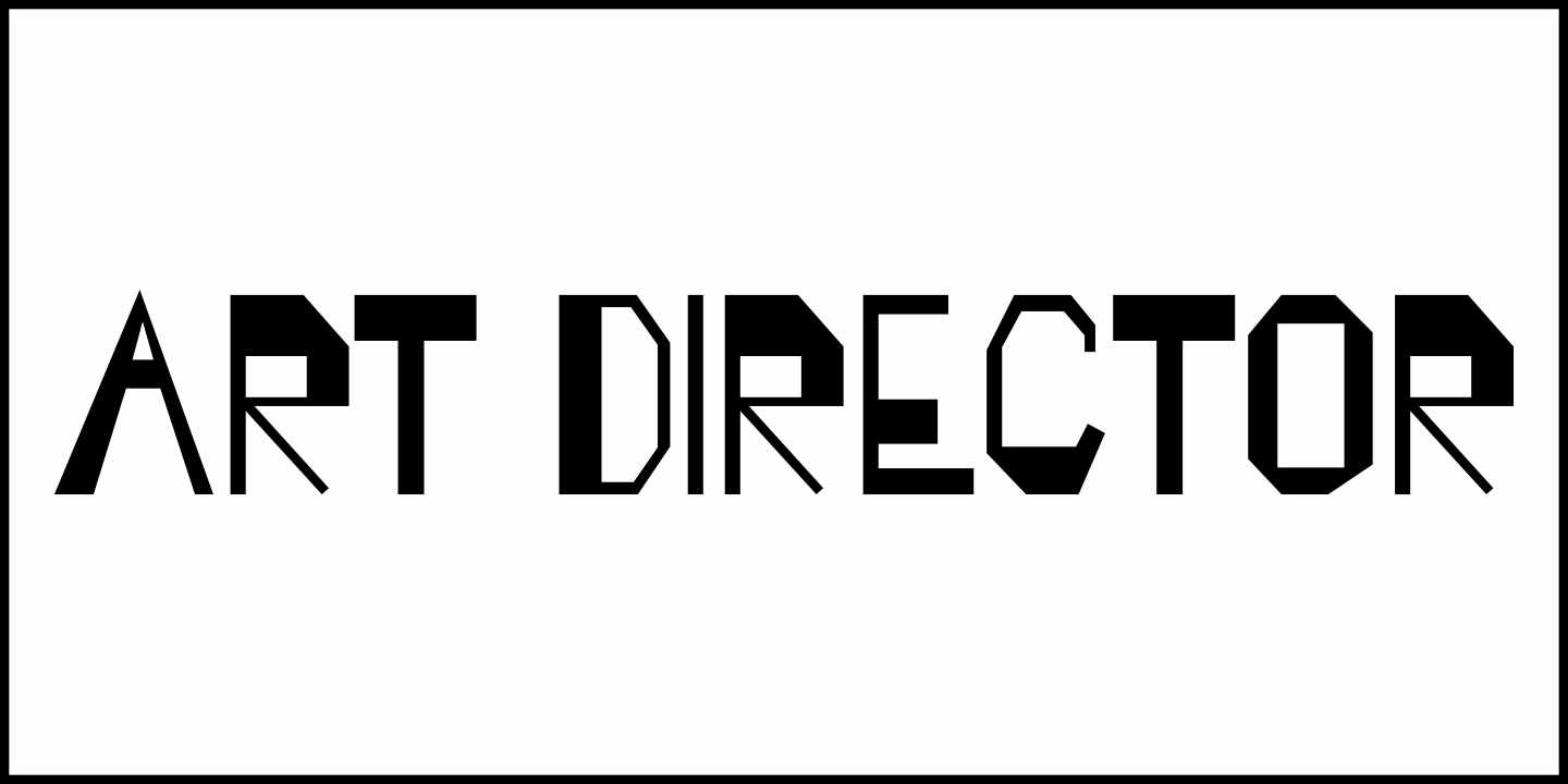 Art Director Font Poster #2