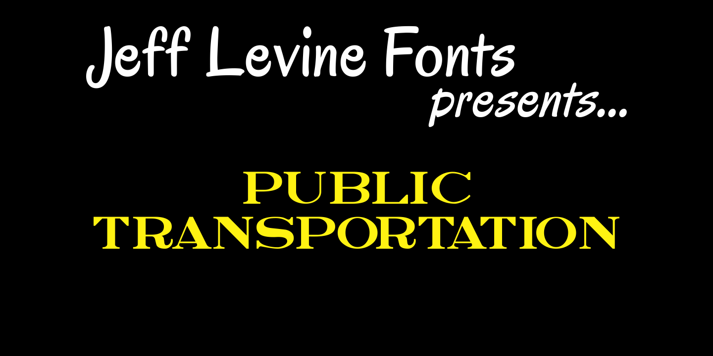 Public Transportation Font Poster