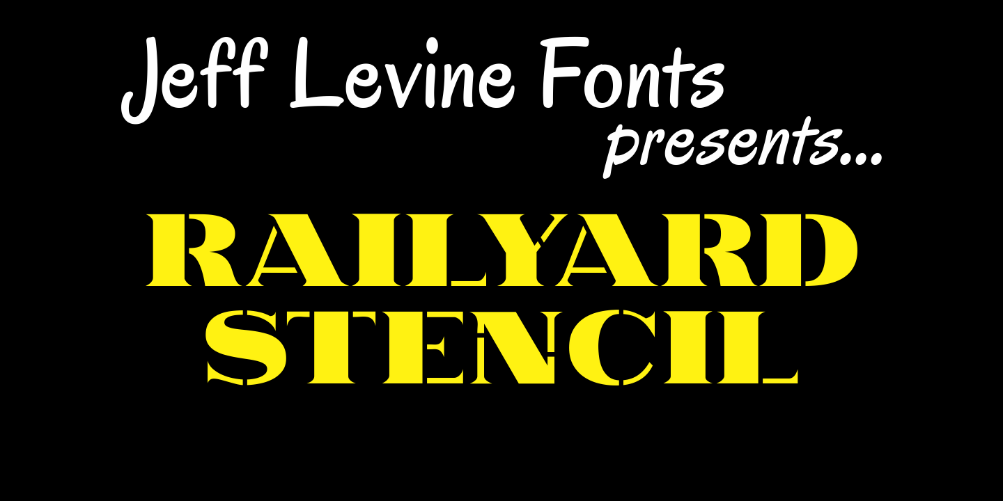 Railyard Stencil Font Family Poster