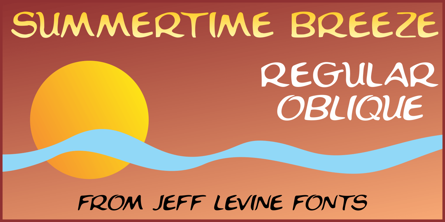 Summertime Breeze Font Poster