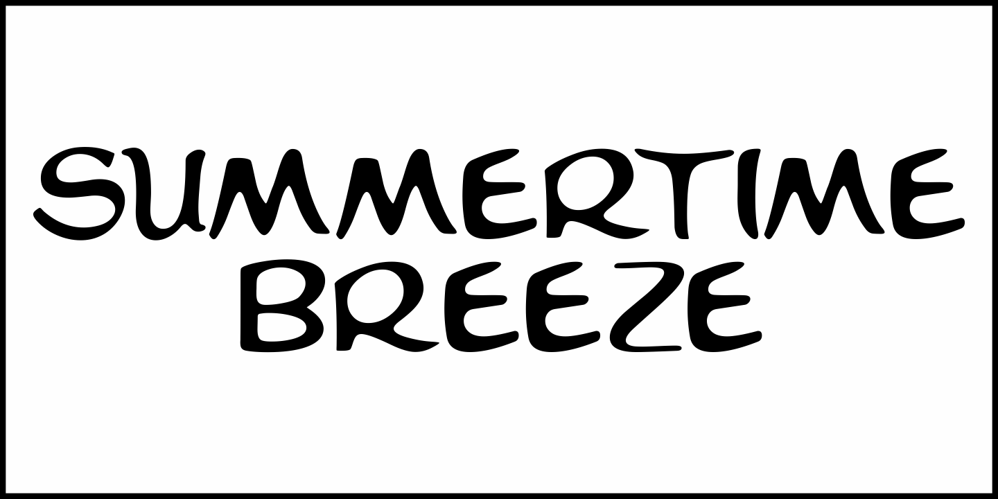 Summertime Breeze Font Poster #1