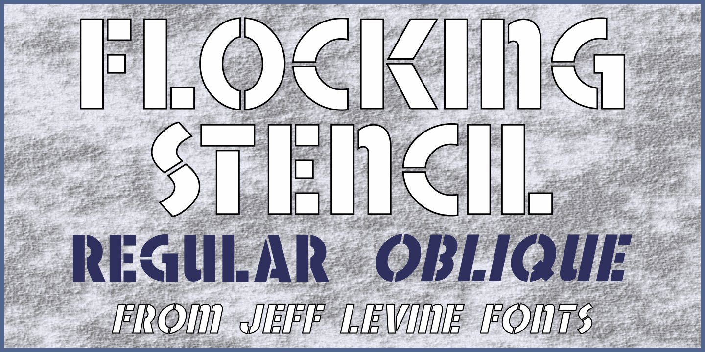 Flocking Stencil Font Family