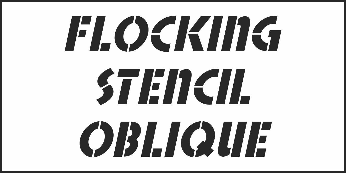 Flocking Stencil Font Poster #1