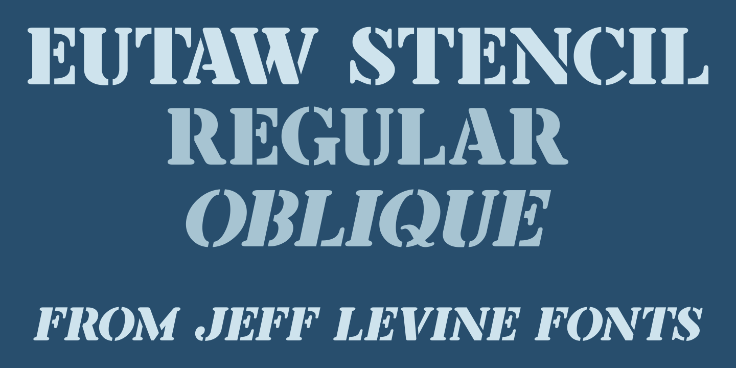 Eutaw Stencil Font Poster