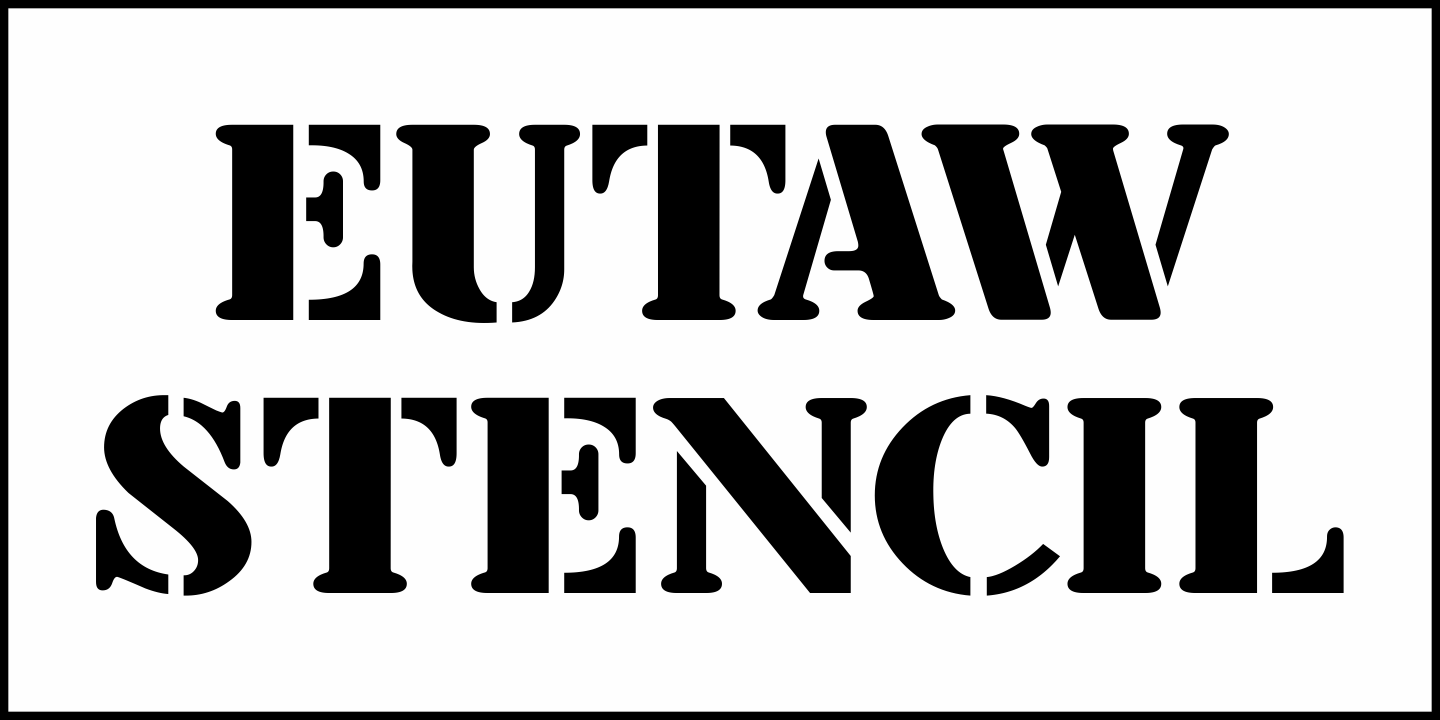 Eutaw Stencil Font Poster #1