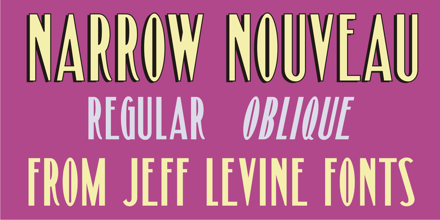 Narrow Nouveau Font Poster #1