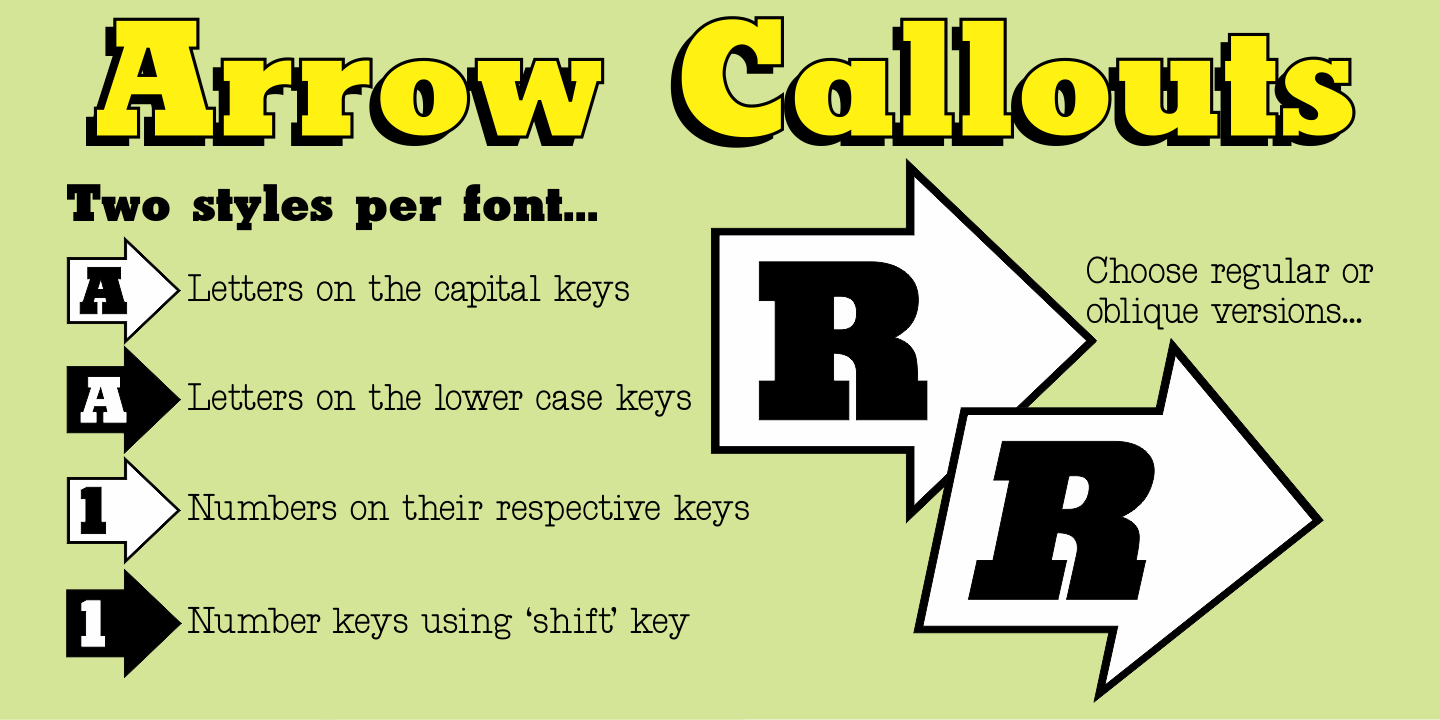 Arrow Callouts Font Poster #1