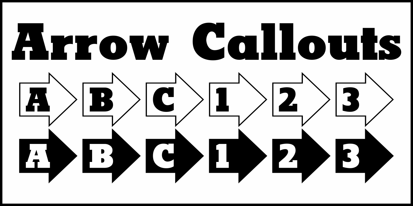 Arrow Callouts Font Poster #2