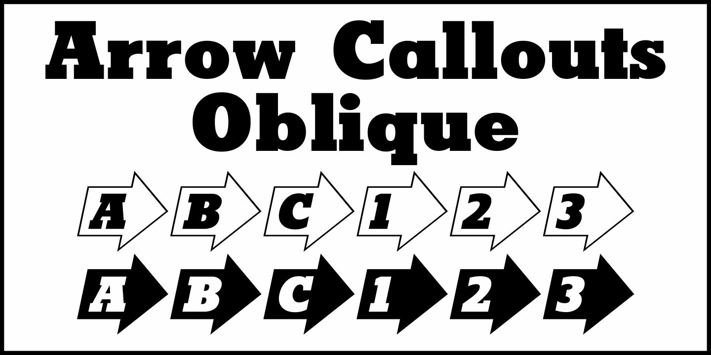 Arrow Callouts Font Poster #4
