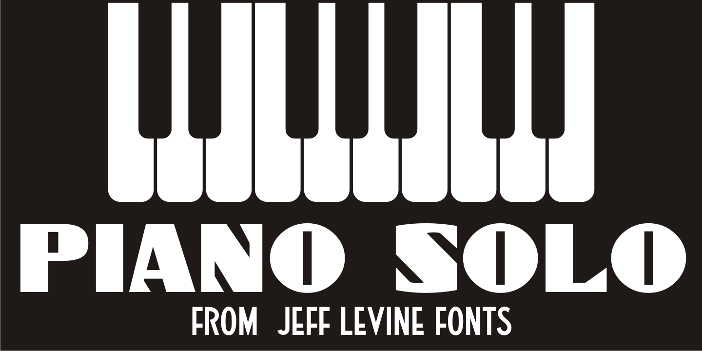 Piano Solo Font Poster #1