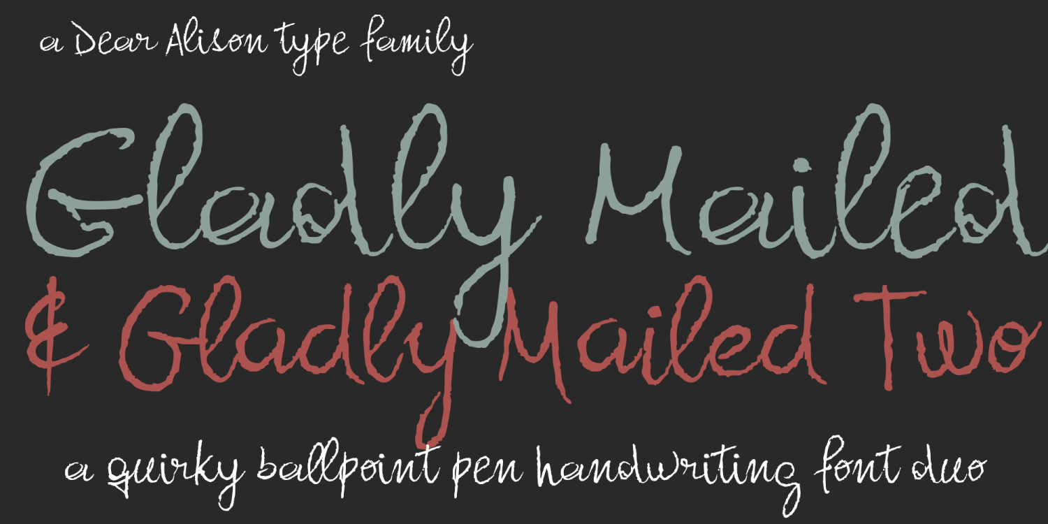 Gladly Mailed Font Poster #1