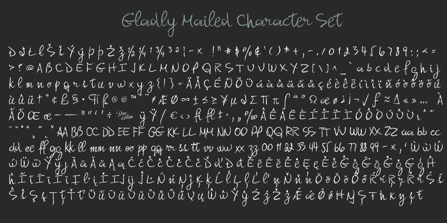 Gladly Mailed Font Poster #1