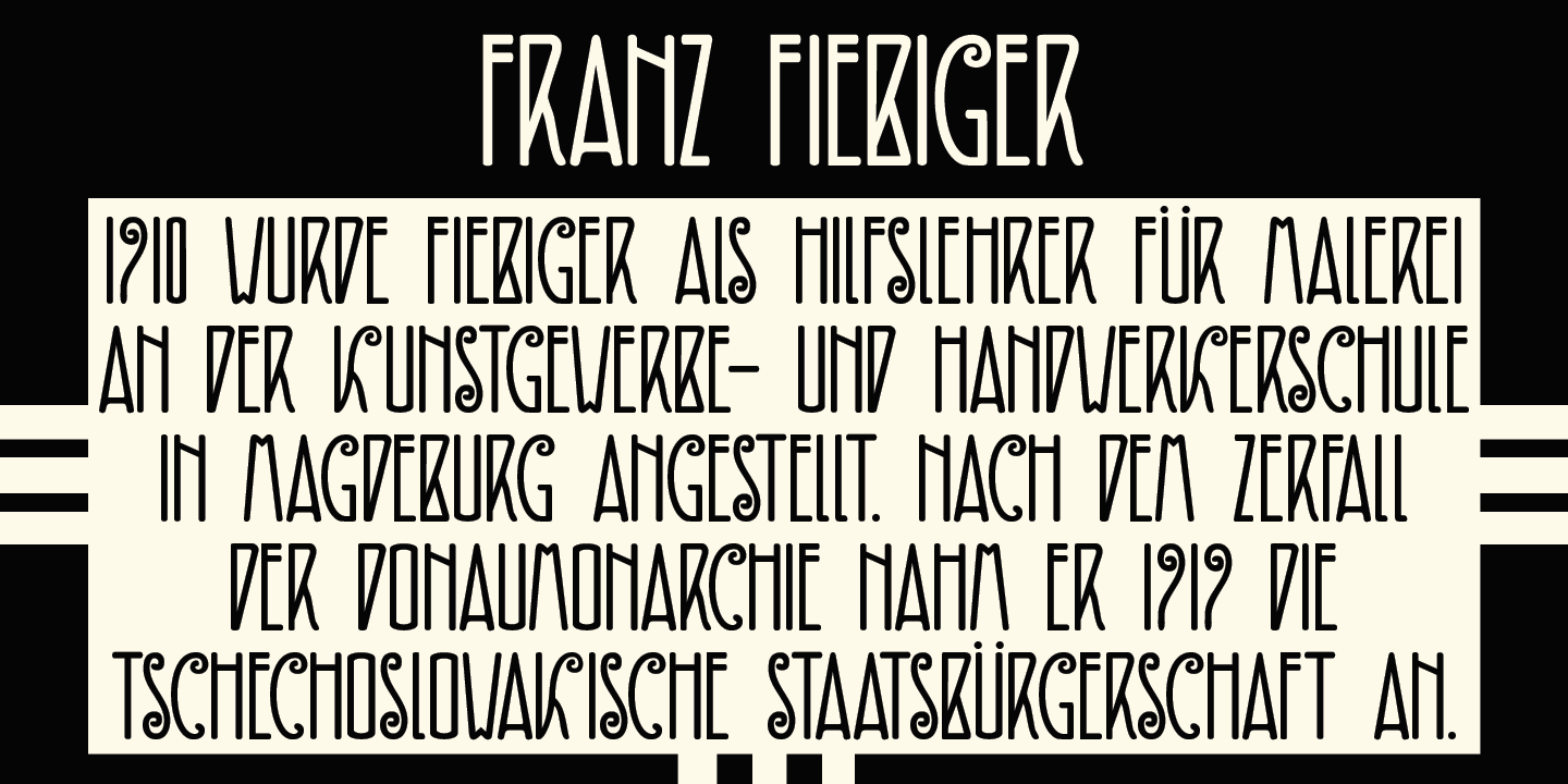 Fiebiger Zwei Font Poster #1