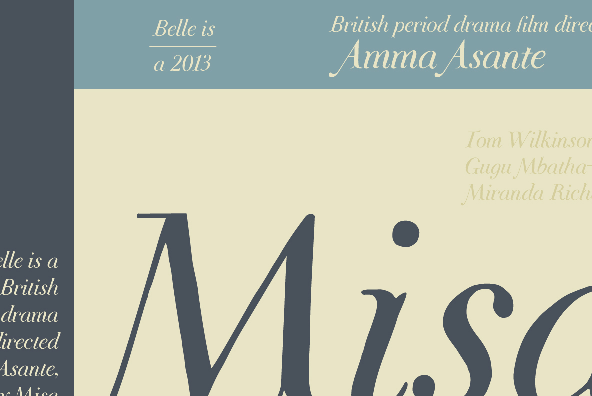YWFT Belle Font Poster #1