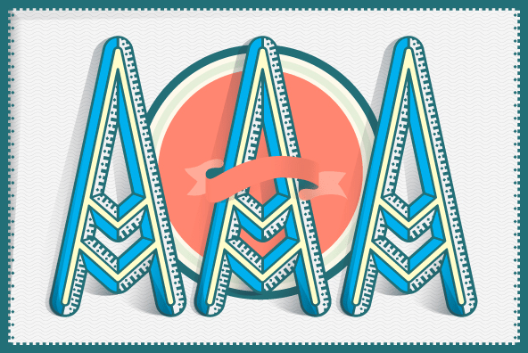 YWFT Nim Outline Font Poster #5