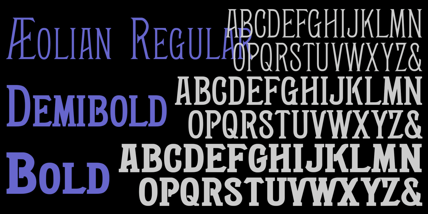 Aeolian Font Family Poster