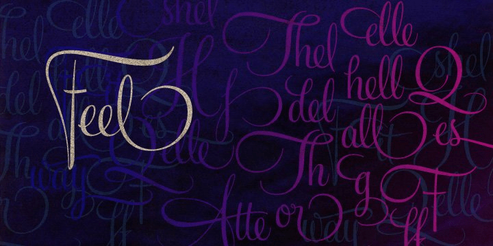 Feel Script Font Poster #1