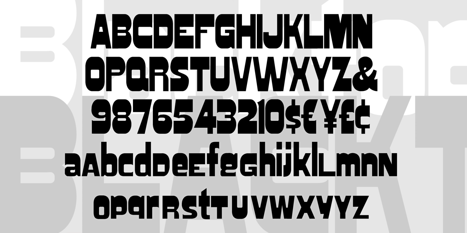 Blacktop Font Family Poster