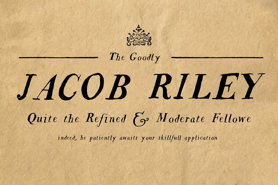 Jacob Riley Regular Font Poster #1