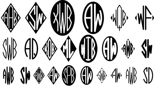 Harold's Monograms Font Poster #2