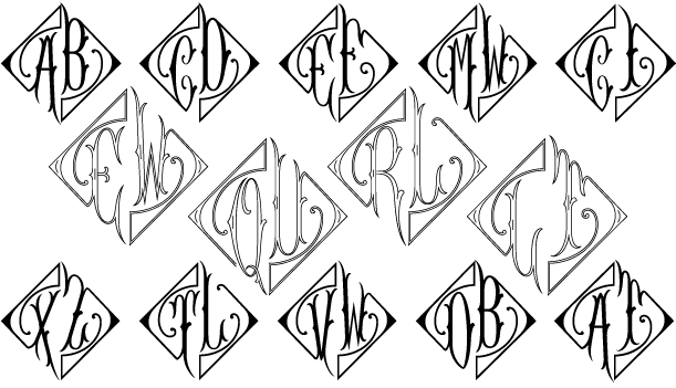 Diamant Monogram Font Family by Monogram Fonts Co | Font Bros