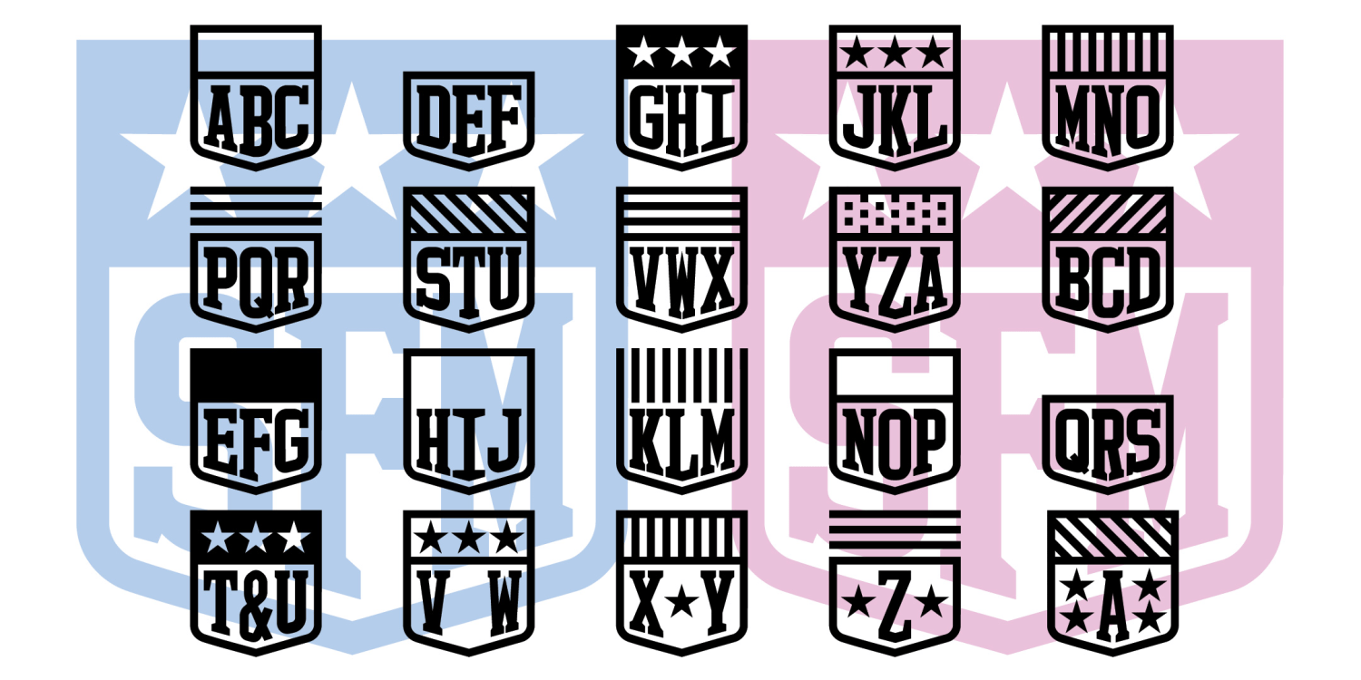 Superfan Monograms Font Family Poster