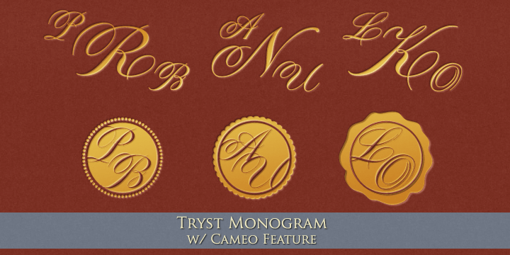 Tryst Monogram Font Poster #1