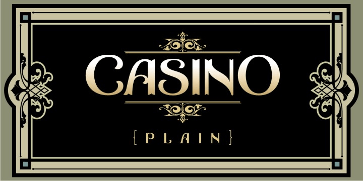 Casino Plain Font Poster #1