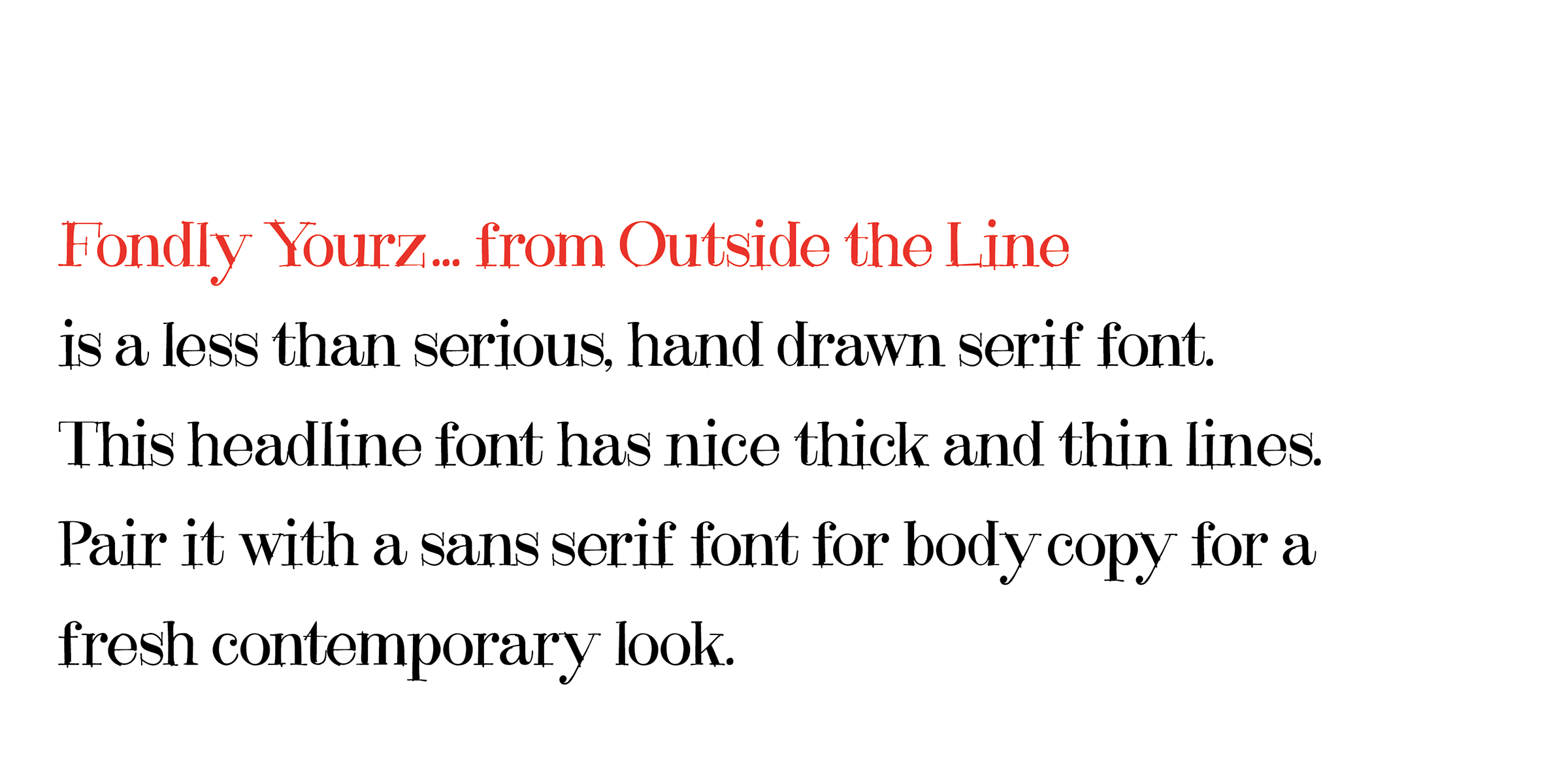 Fondly Yourz Font Poster #1
