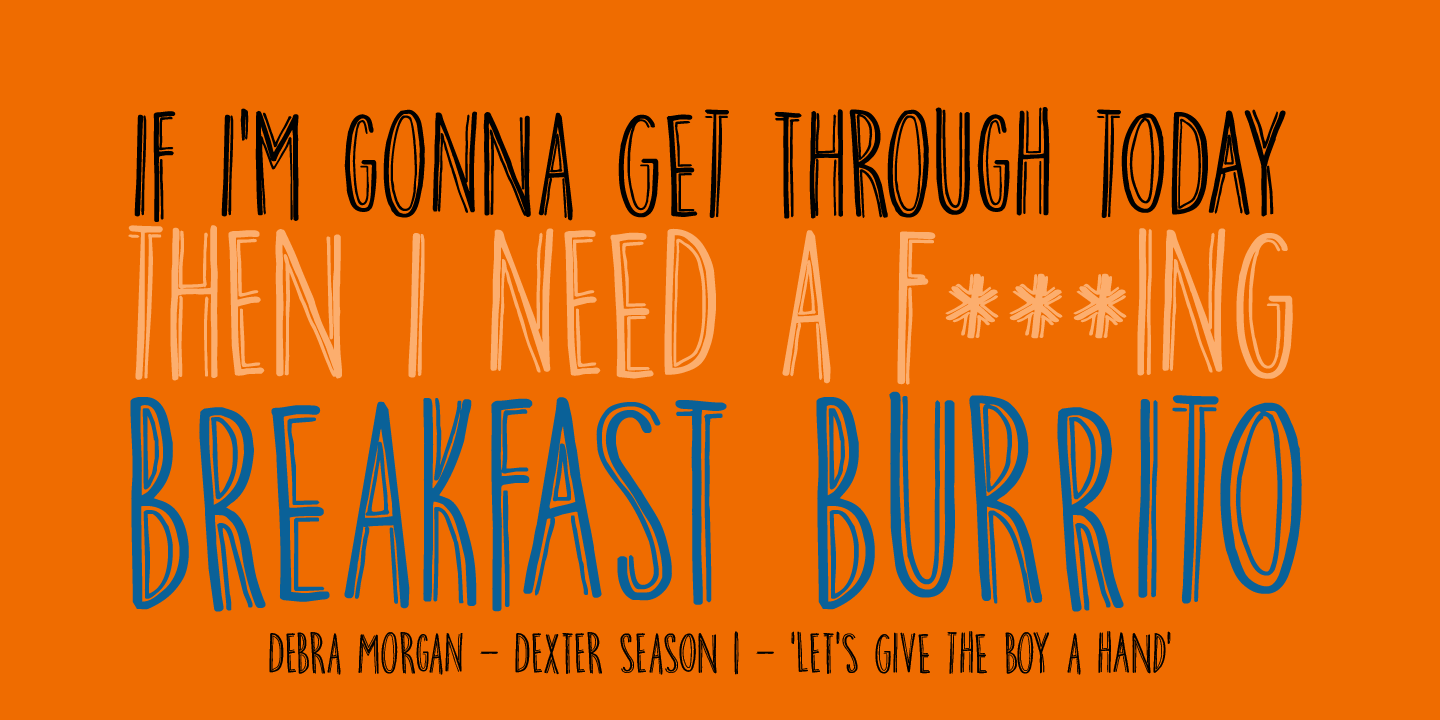 Breakfast Burrito Font Poster #1