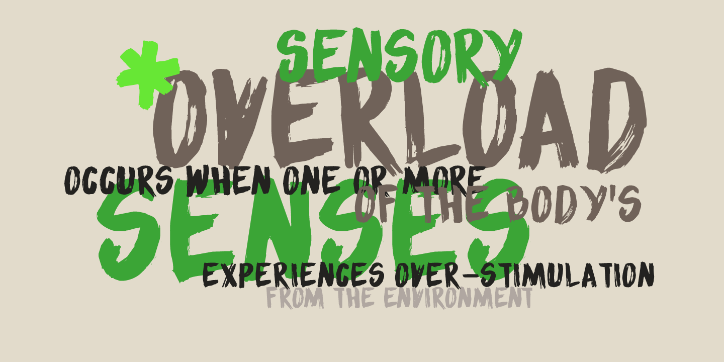 Sensory Overload Font Poster #1
