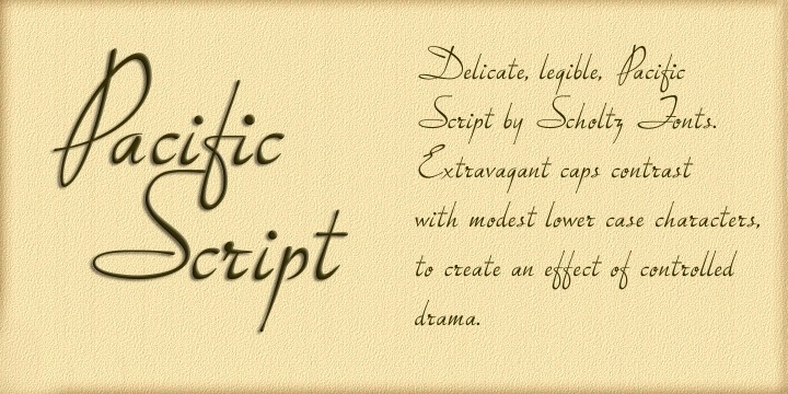 Pacific Script Font Poster #1
