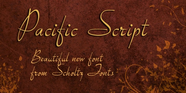 Pacific Script Font Poster #1