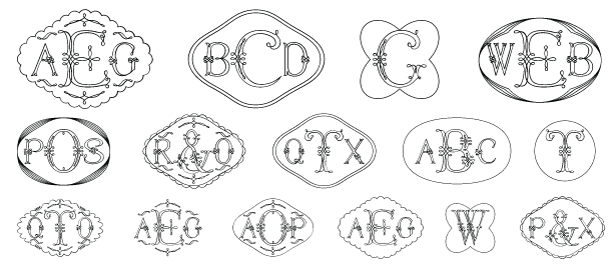 Filigree Monograms Font Poster #2