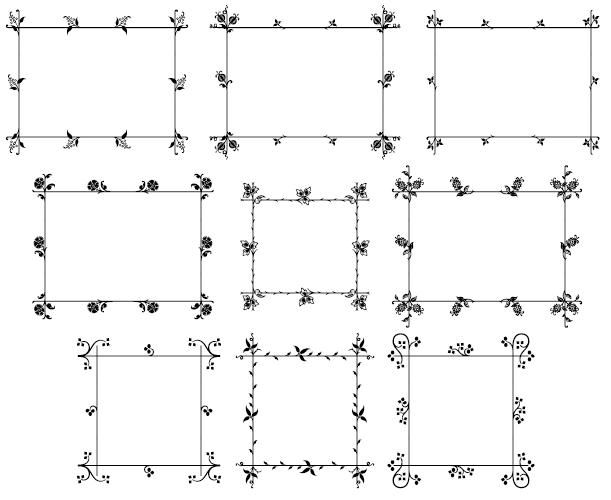 MFC Botanical Borders Font Poster #1