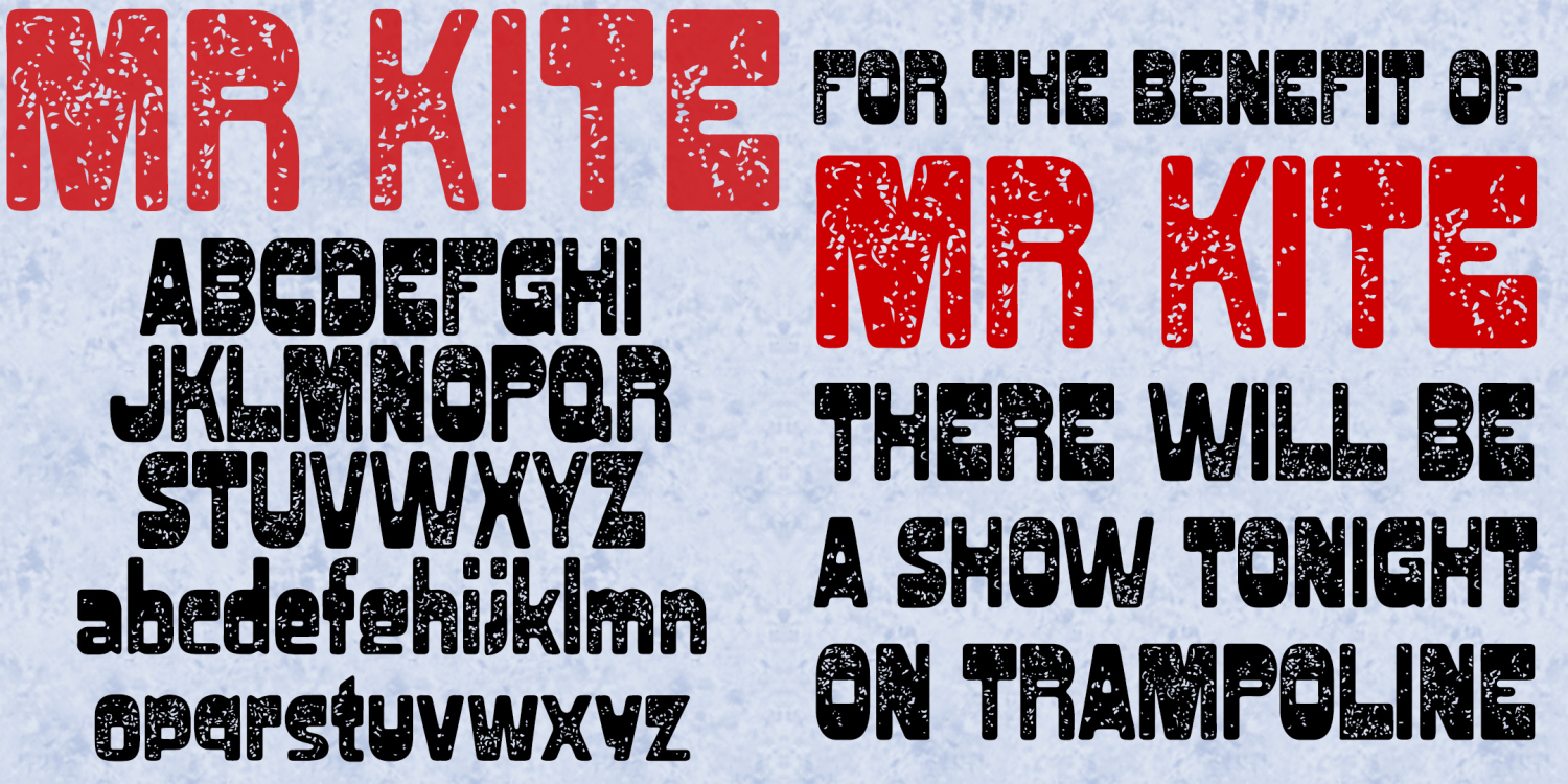 Mr Kite Font Family Poster